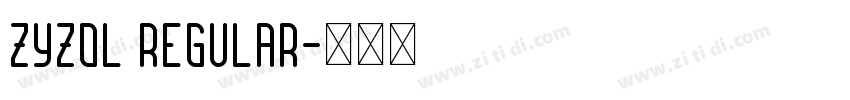 Zyzol Regular字体转换
